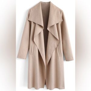 WOOL-BLEND COAT IN SAND